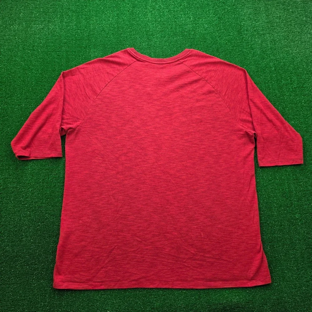 St Louis Cardinals Nike Tshirt Mens 2XL Red 3/4 Sleeve Dri Fit MLB Baseball‎